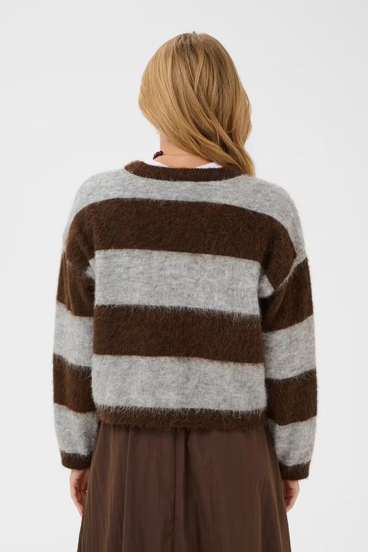 Tayzie SZ Pullover, Chocolate/grey melange
