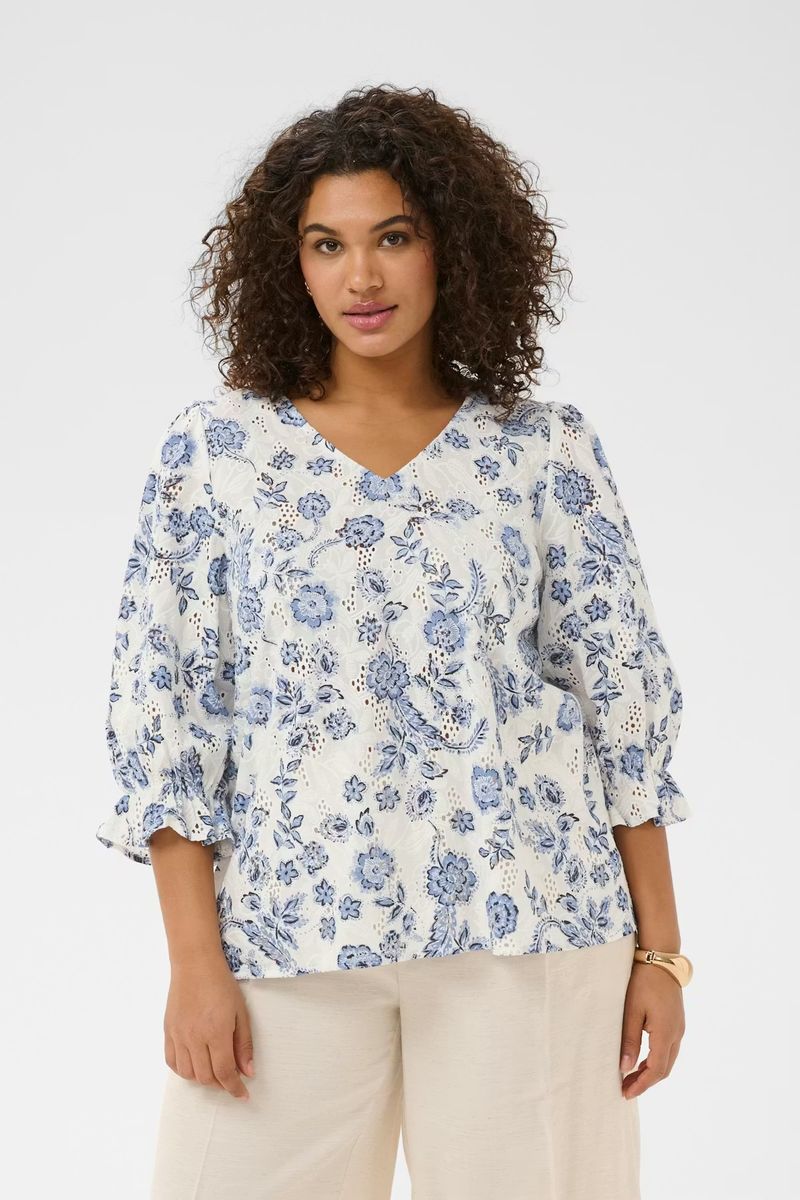 KC Lula bluse, Chalk Midnight Flower
