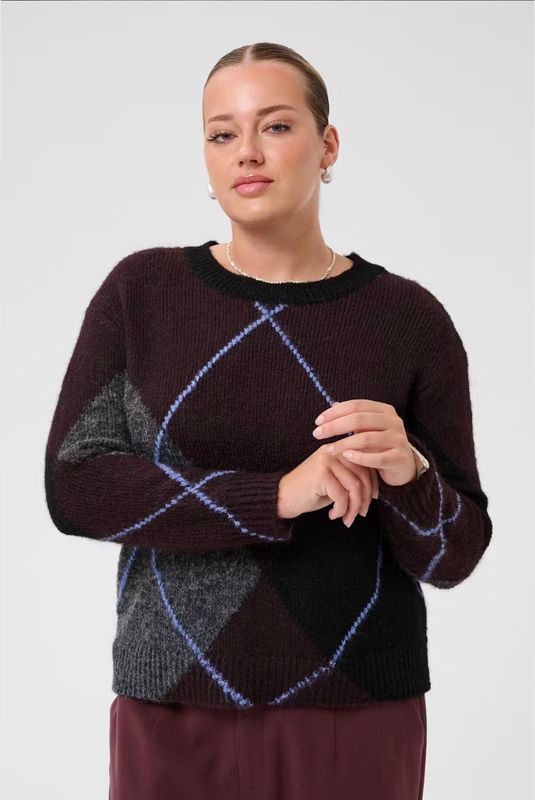 KCkit Pullover Dark grey melange/Fudge
