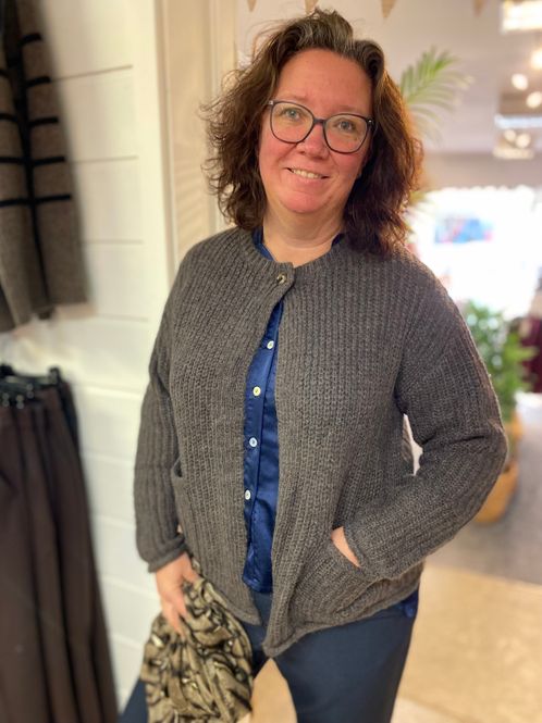 Hovedbilde Jeantos Knit Cardigan, brun/melert