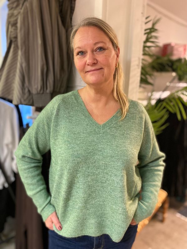 KAniel v-neck Pullover, Sea Spray Melange