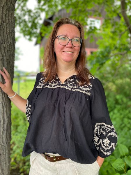 Hovedbilde KA Kis bluse, Black deep/beige