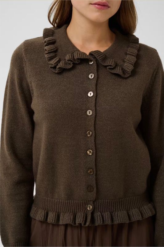 UminaSZ Cardigan - Chocolate Brown Melange