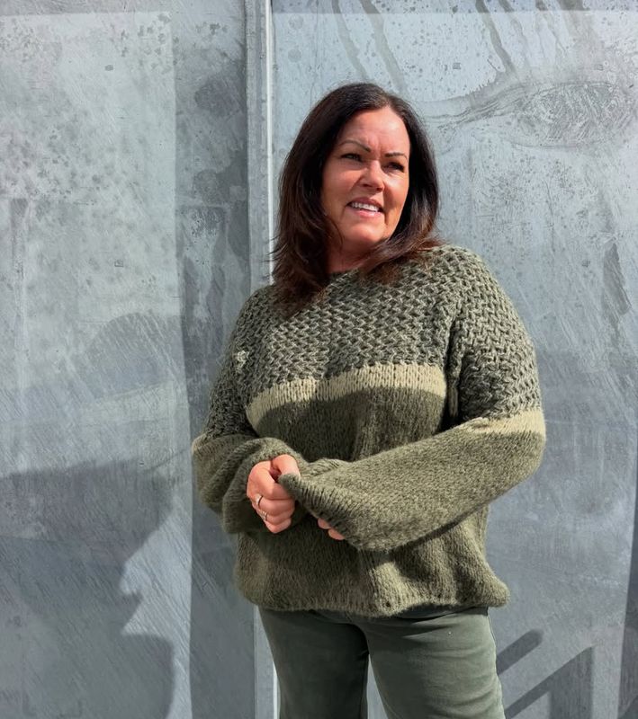 Connie strikket genser, grønn