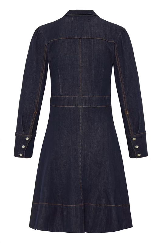 BY Kanea denim kjole, dark blue denim