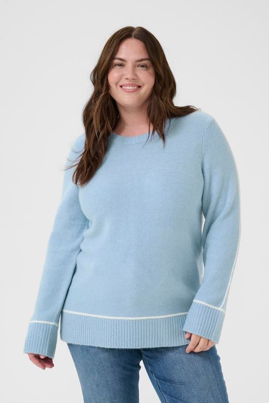 KC Jina Pullover, Powder Blue Melange