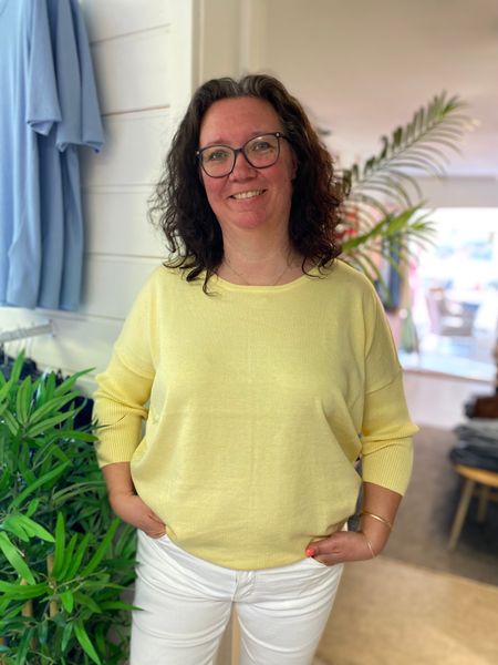 Hovedbilde Mila SZ Pullover 3/4 erme, lys gul