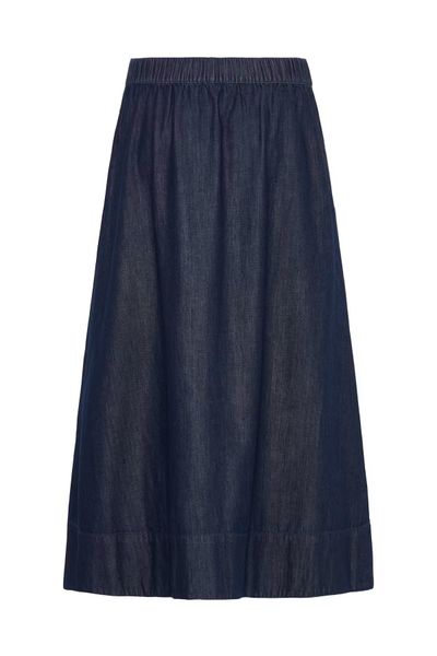Hovedbilde BY Kalla denim skjørt, Dark blue denim