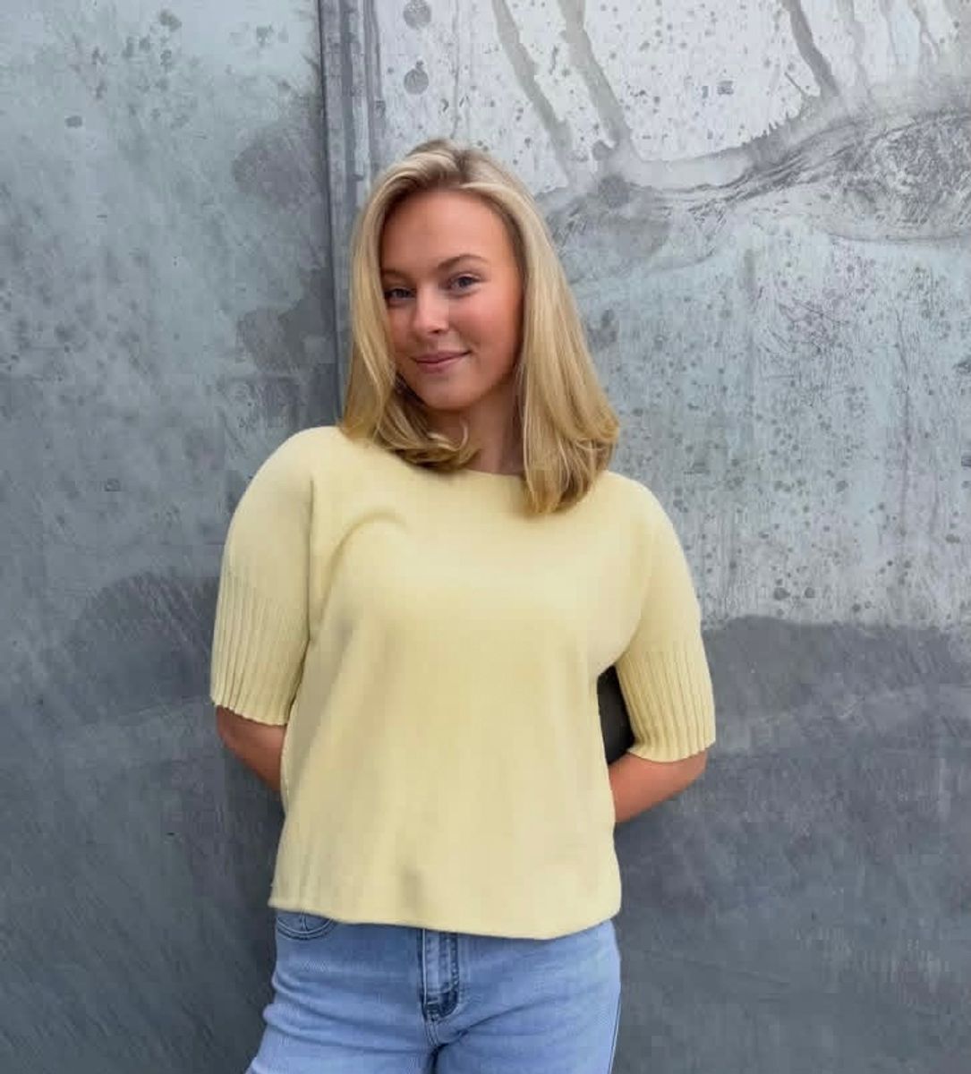 T-shirt Knit, lys gul