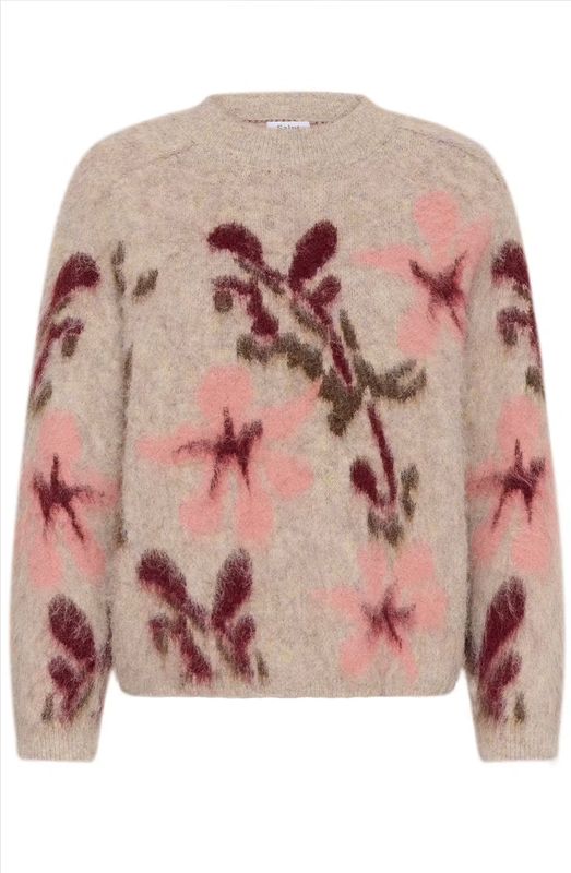 UliceSZ pullover - blomstrete/beige