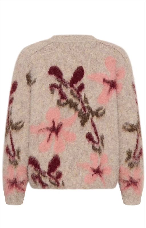 UliceSZ pullover - blomstrete/beige