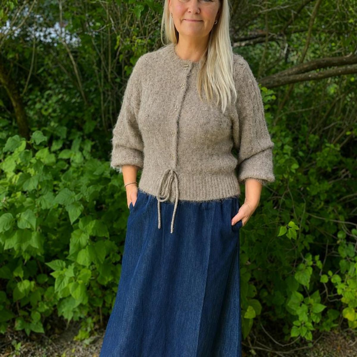 BY Kalla denim skjørt, Dark blue denim