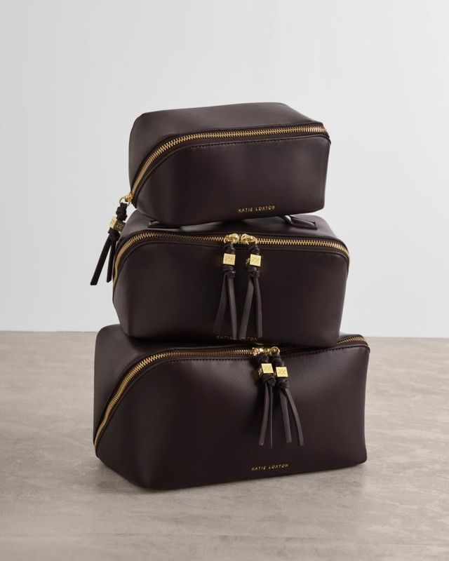 SOHO Make Up Bag, Large, Bitter Chocolate