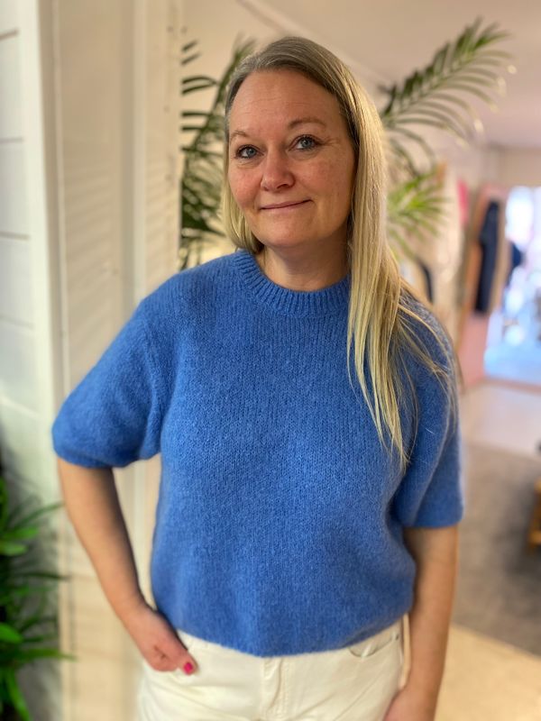 Mohair genser, himmelblå