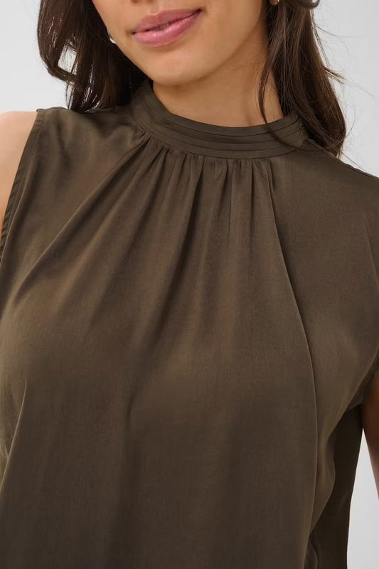Aileen SZ bluse, Chocolate brown