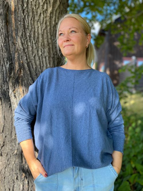 Hovedbilde Genser i viskose, jeansblå
